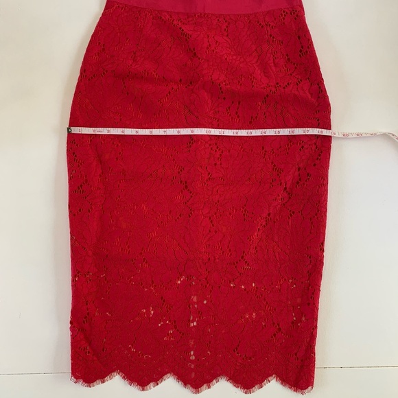 NWT H&M Red Lace Pencil Skirt - Picture 8 of 12